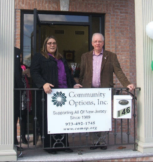 Jessica Guberman, Ph.D., Executive Director of Community Options Enterprises. and Mayor Steenstra of Bloomingdale.