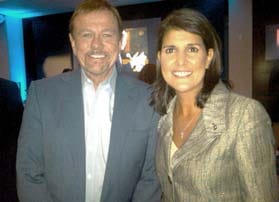 Robert Stack with South Carolina Governor, Nikki Haley