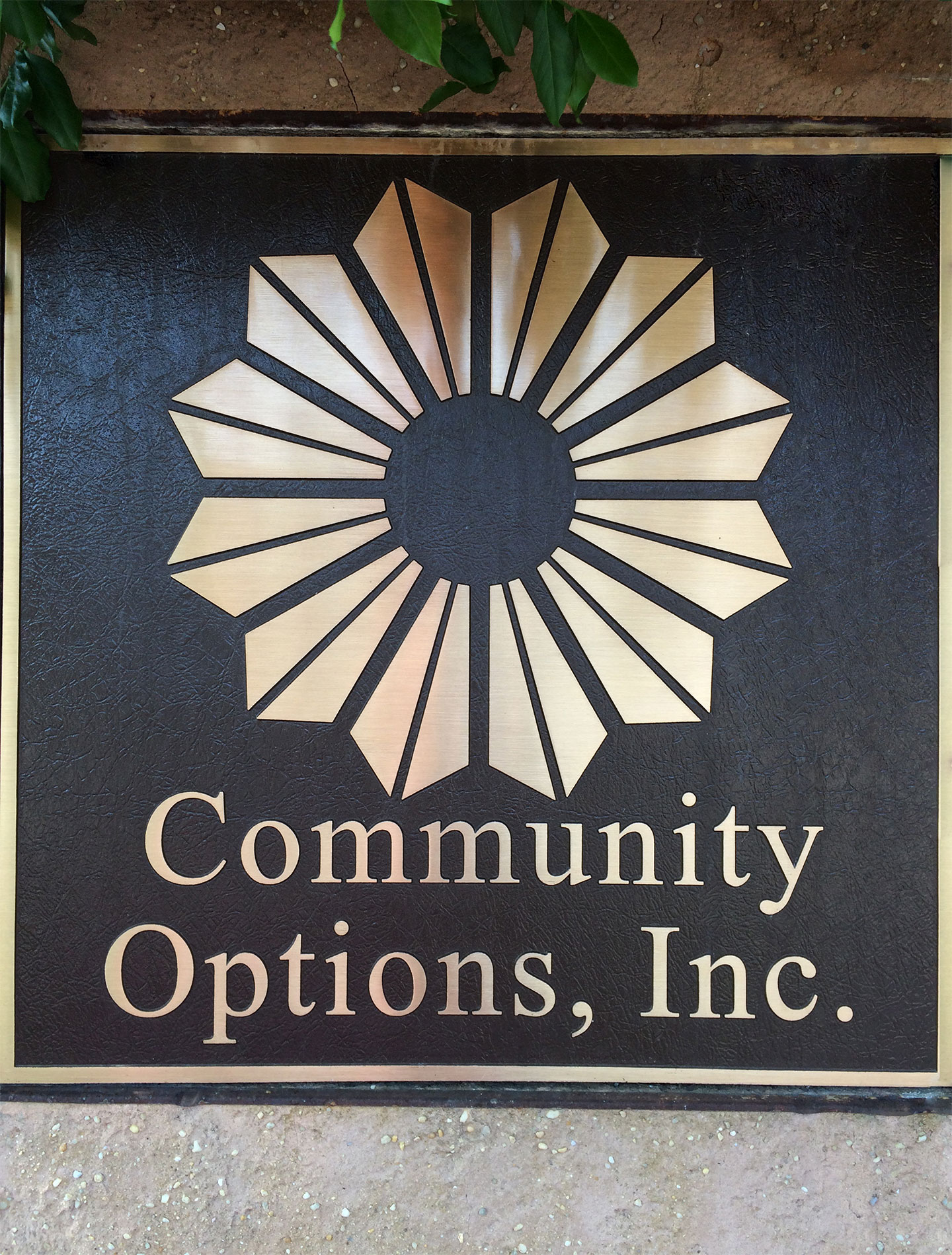Community Options Inc Office Sign