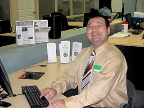 Supported Employment working at desk