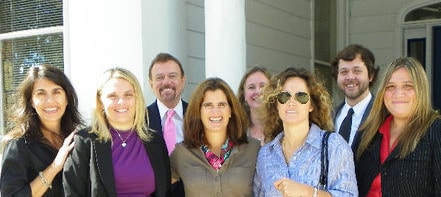 From left to right (front row) Susan Kyrillos, Svetlana Repic-Qira, First Lady Mary Pat Christie, Kathryn Oram, Jessica Guberman (back row) Robert Stack, Delia Donahue and Steve Verba