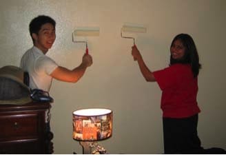 Community Options’ staff members, family, and friends worked together to give the Robbinsville home a brand new coat of paint with colors chosen by the residents.