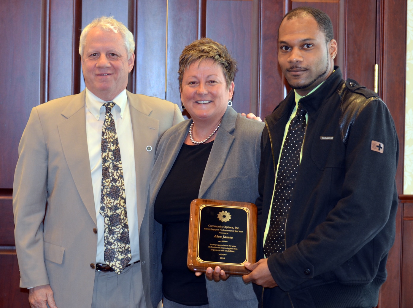 Featured in photo is long time board member, Peter Dulligan, Region Vice President of TN, SC & KY, Karen Hensley and Mr. Alex James.