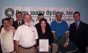 Pittsburgh’s Mayor Luke Ravenstahl (Far Right) read a proclamation declaring October 22-26 as Community Options Disability Awareness Week.