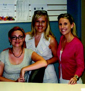 Tara Loversidge, Region Director for Community Options Enterprises, Brooke Reynolds, Community Options Executive Director, New York City & Lindsay Aqulina visit Vaseful Flowers & Gifts.