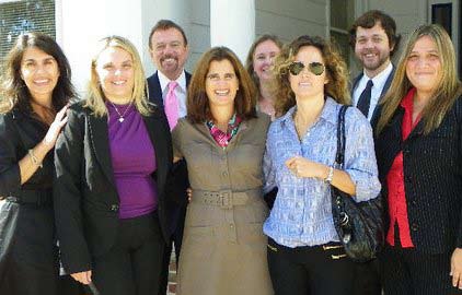 From left to right (front row) Susan Kyrillos, Svetlana Repic-Qira, First Lady Mary Pat Christie, Kathryn Oram, Jessica Guberman (back row) Robert Stack, Delia Donahue and Steve Verba