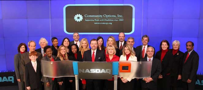 Community Options Rings Opening Bell at the NASDAQ Stock Market
