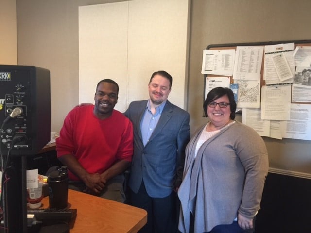 Rick Nolan with AJ and Courtney from Electric 96.9. AJ has been a huge supporter of Community Options!!!