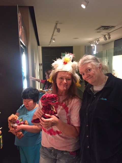 May 11th 2015 - Peggy (on the right) at the NYC Museum of Natural History' gift shop.