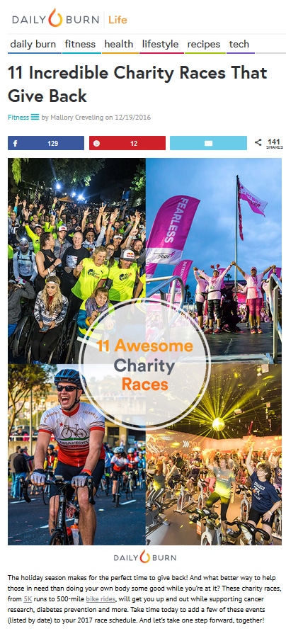 dailyburn.com - 11 Incredible Charity Races That Give Back