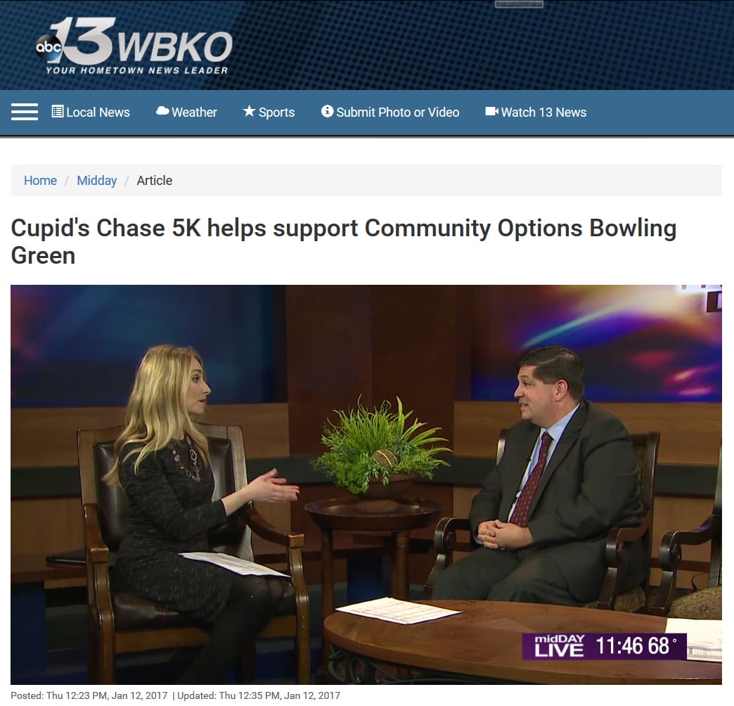 WBKO - Cupid's Chase 5K helps support Community Options Bowling Green