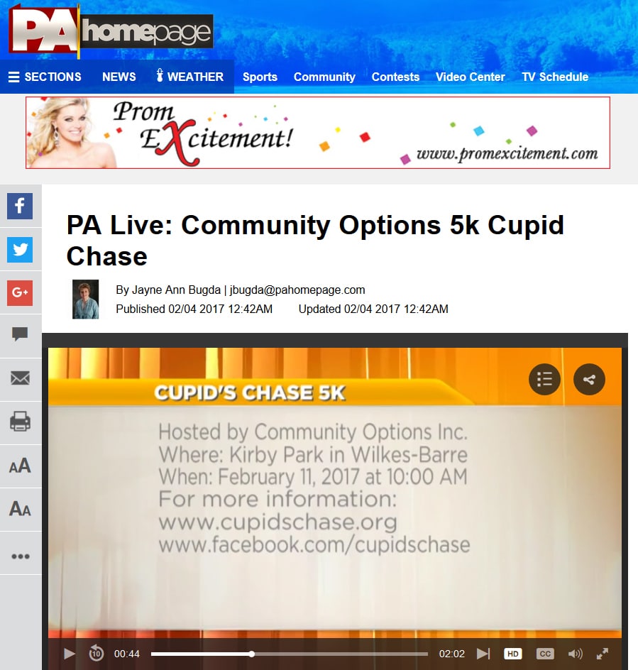 PA Live: Community Options 5k Cupid Chase