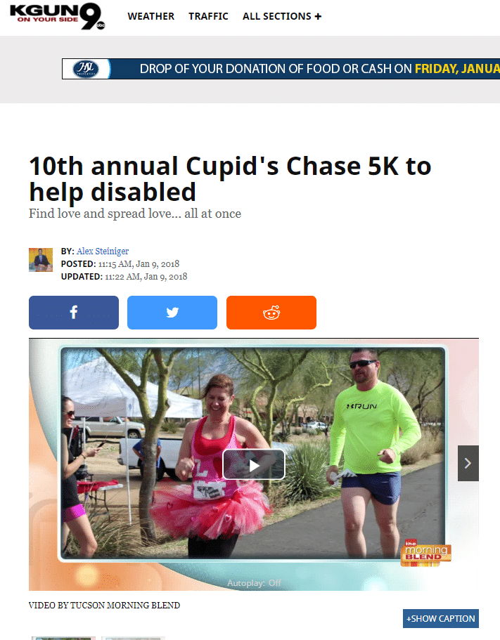 Wendy Johnson and Kim Wagner of Community Options Arizona discuss the upcoming 2018 Cupid's Chase 5K in Tucson, AZ on KGUN's "Morning Blend".