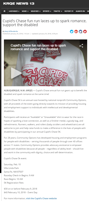 Donald Hay joins KRQE This Morning to chat about the upcoming Cupid's Chase 5K in Santa Fe, NM.