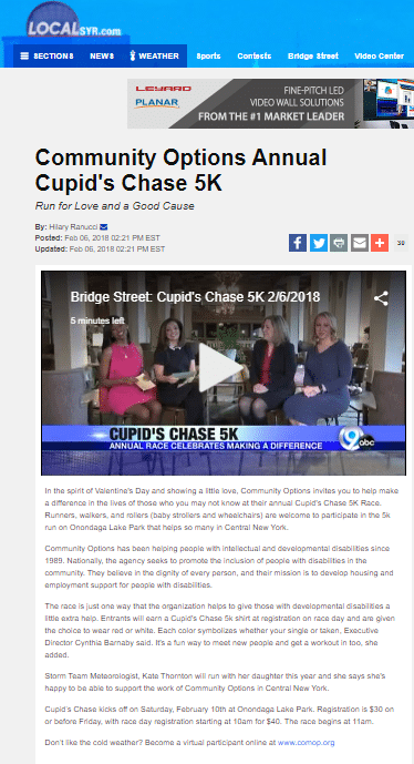 Cindy Barnaby joins Bridge Street to chat about the upcoming Cupid's Chase 5K.