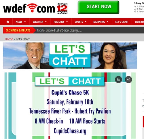 Daniel Bailey joined Let's Chatt to discuss the upcoming Chattanooga Cupid's Chase 5K.