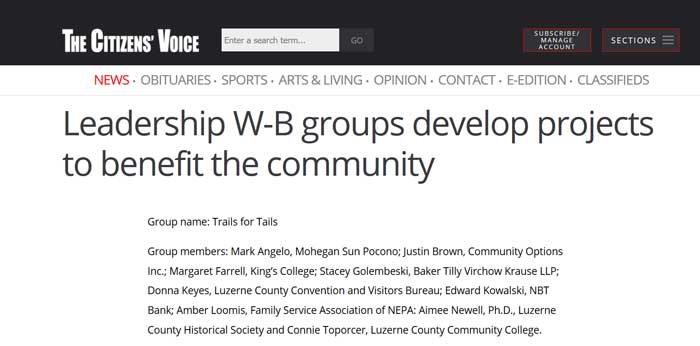 Leadership W-B groups develop projects to benefit the community | Community  Options, Inc.