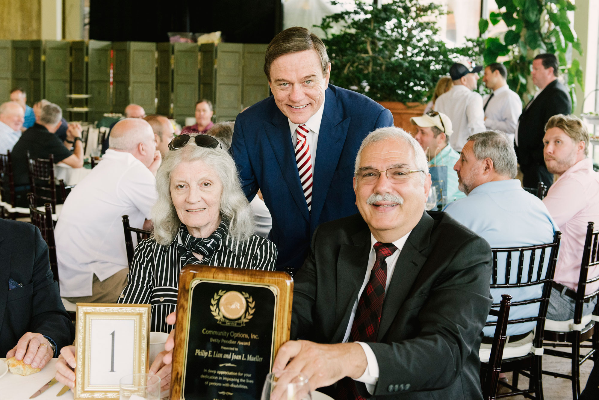 Phil Lian and Joan Mueller were honored during Community Options, Inc.’s spring iMatter Golf Classic at TPC Jasna Polana in Princeton, NJ. on May 21, 2018