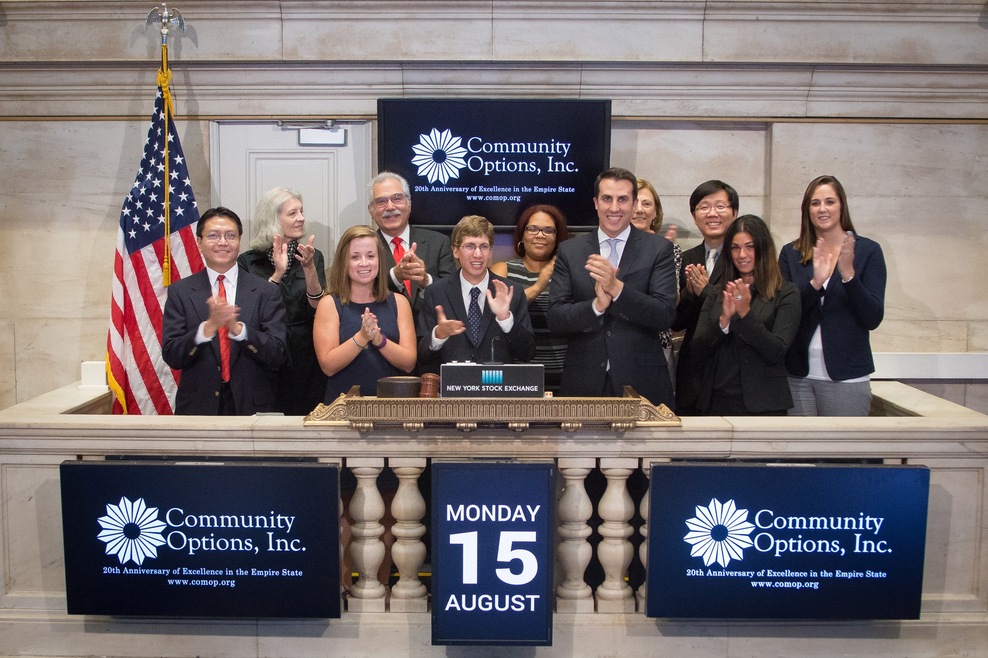 On August 15, 2016, Community Options, rang the Closing Bell at the New York Stock Exchange.