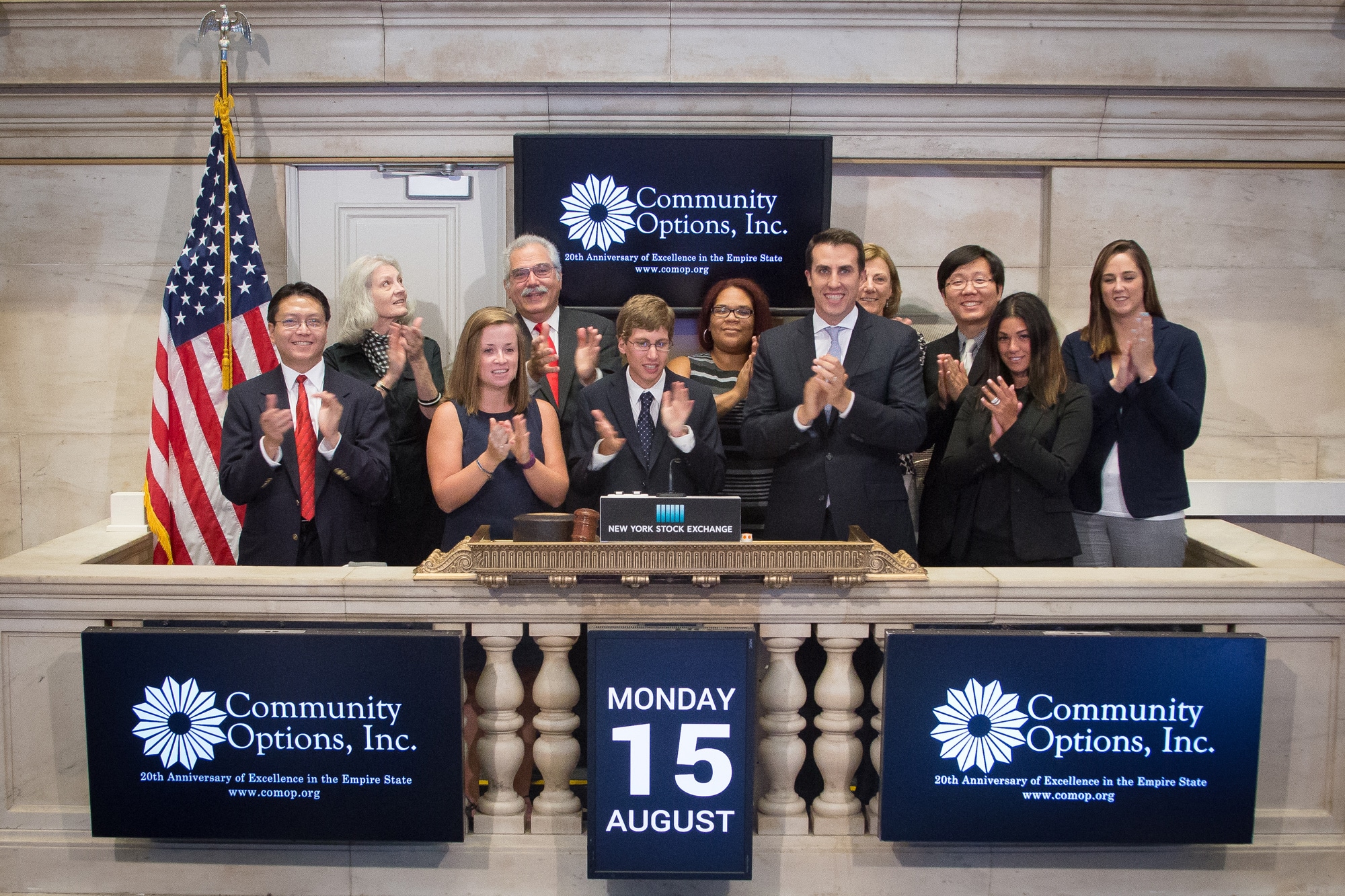 On August 15, 2016, Community Options, rang the Closing Bell at the New York Stock Exchange.