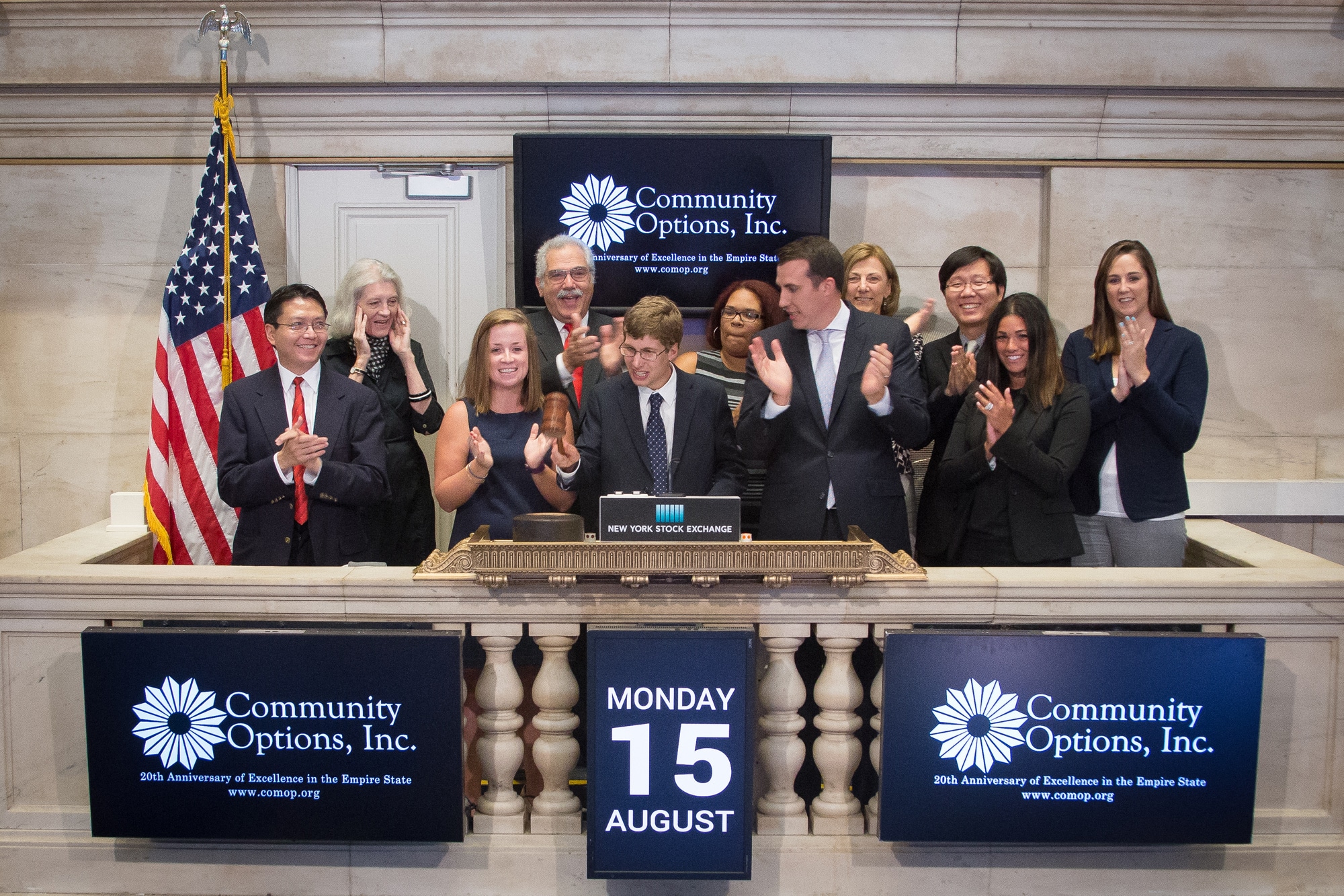 On August 15, 2016, Community Options, rang the Closing Bell at the New York Stock Exchange.