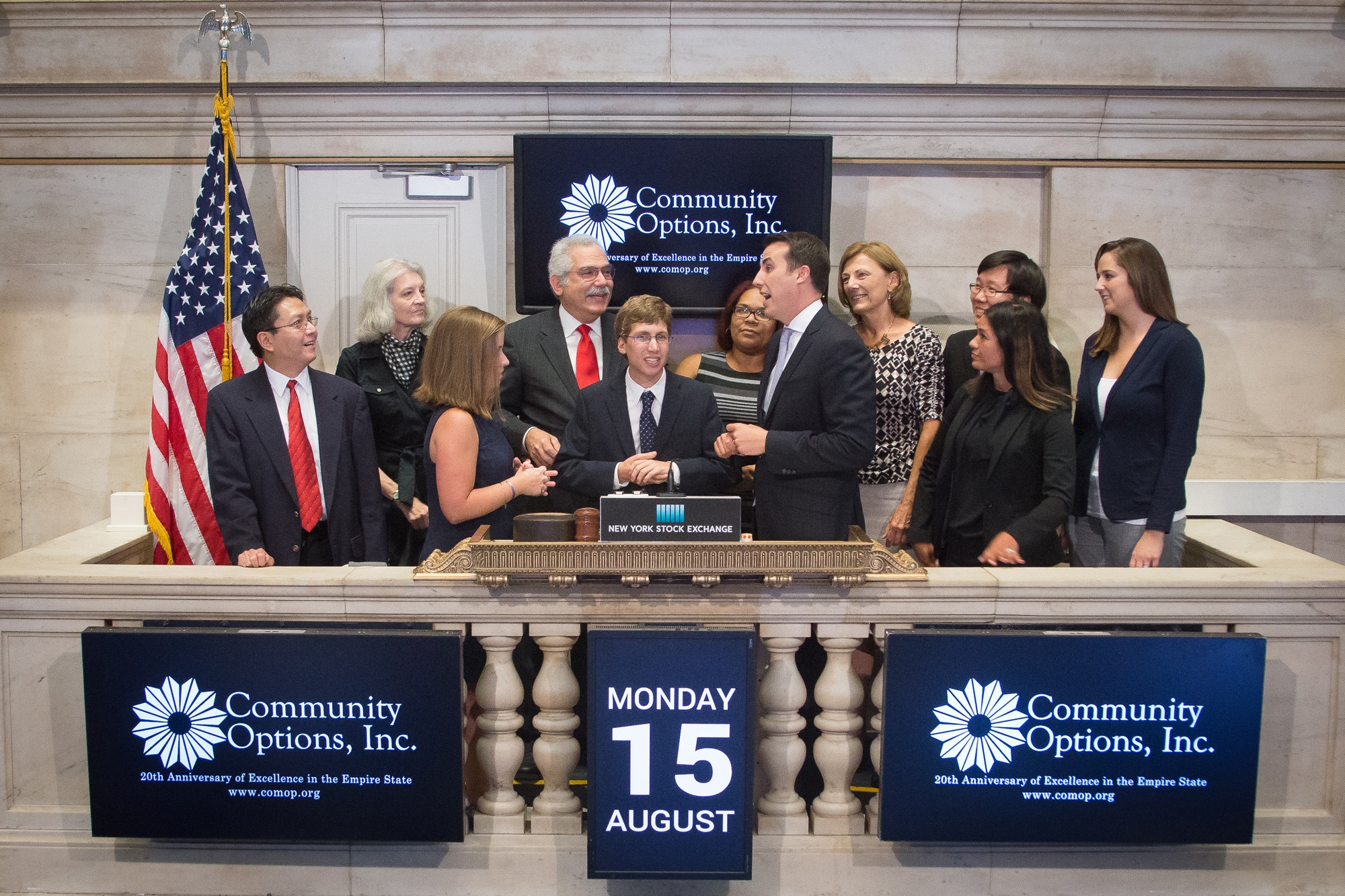 On August 15, 2016, Community Options, rang the Closing Bell at the New York Stock Exchange.