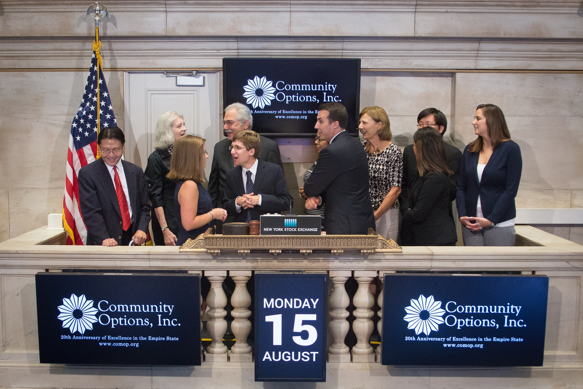 On August 15, 2016, Community Options, rang the Closing Bell at the New York Stock Exchange.