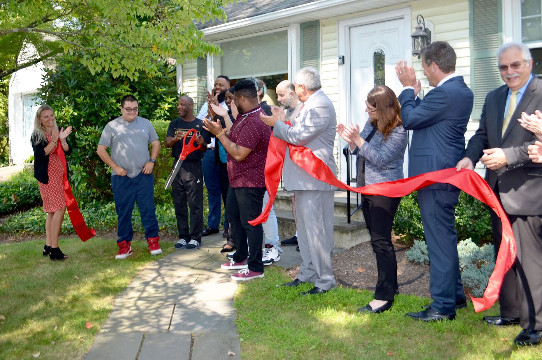 Community Options, Inc. of Mercer County celebrated the grand opening of a new home in Princeton, NJ with a ribbon cutting ceremony at 11 a.m.. Senator Kip Bateman, Assemblyman Andrew Zwicker, Mayor Liz Lempert and members of the Princeton Council as well as Board Members- Phyllis L. Marchand, Phil Lian, James Spano, were in attendance.