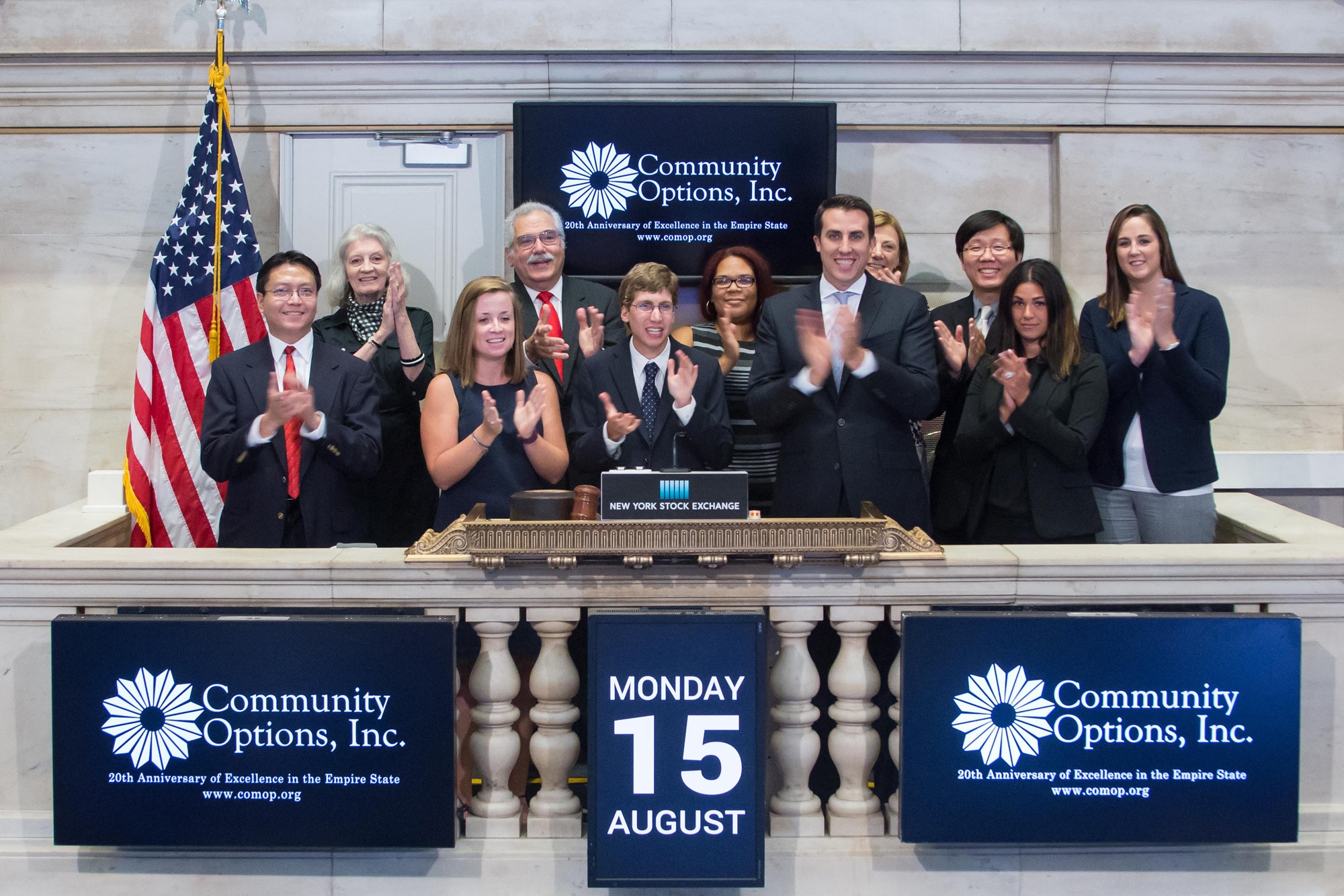 On August 15, 2016, Community Options, rang the Closing Bell at the New York Stock Exchange.