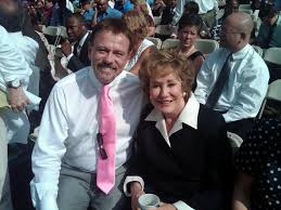 President & CEO of Community Options, Robert Stack, with Elizabeth Dole, U.S. senator, Red Cross CEO and wife of Senator Bob Dole.