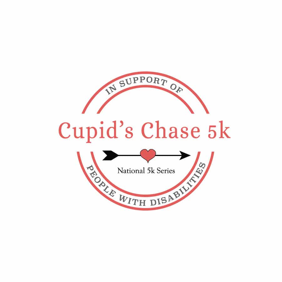 Cupid's Chase 5k Logo National 5k Series In support of people with disabilities