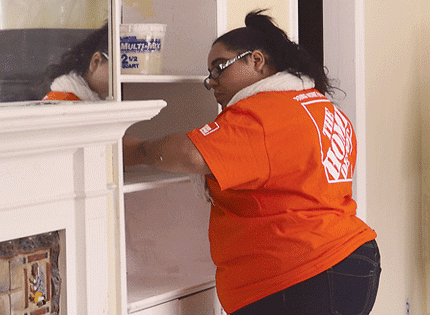 Staff from the West Windsor Home Depot store renovated a Community Options group home in Ewing.