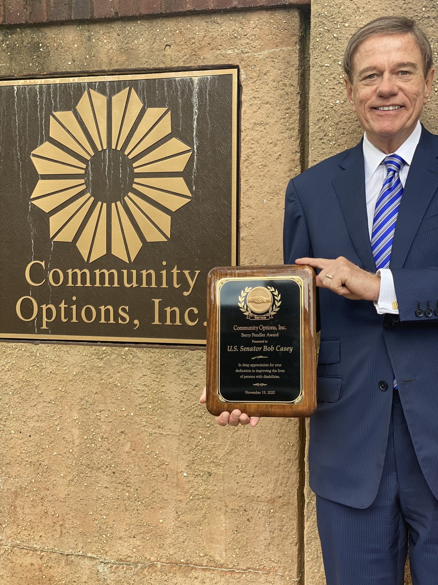 Robert Stack President And CEO Of Community Options Holding Betty Pendler Award