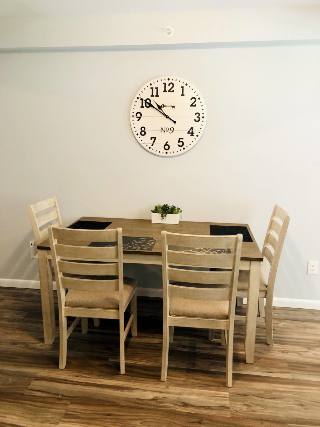 A family space for meals creates a sense of home.