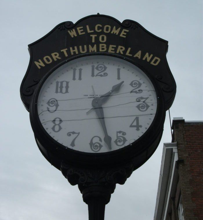 Northumberland County, PA welcome clock