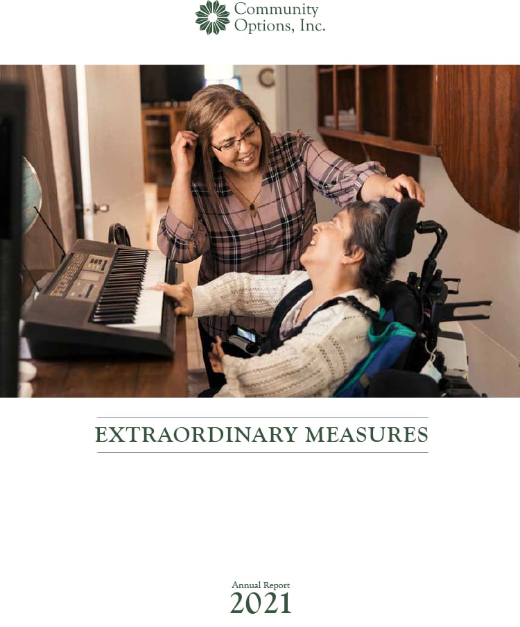 Community Options Annual Report 2021 Oct27 Cover Extraordinary Measures