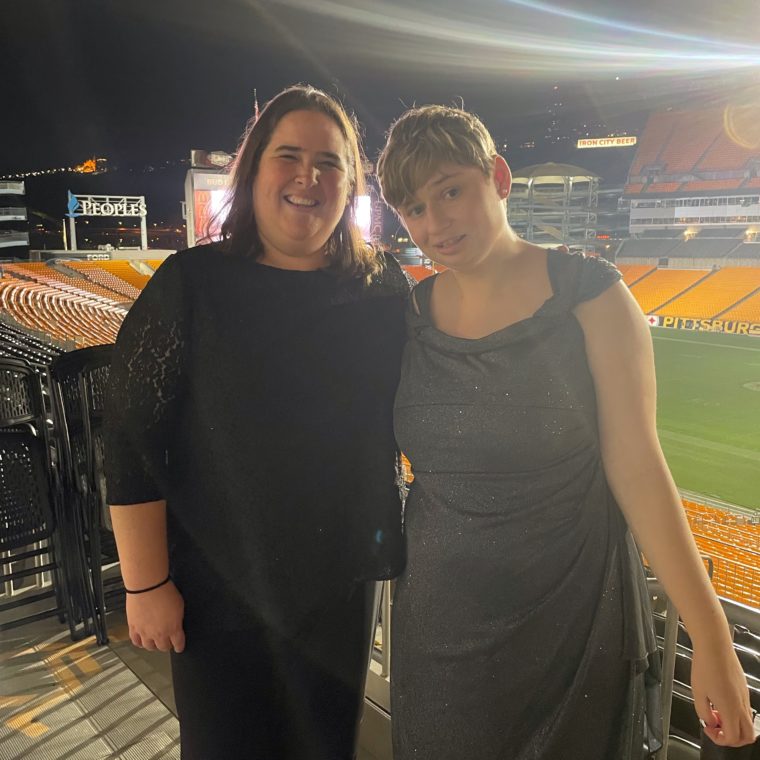 Lindsey Daniel & Katelyn Mitchell together on October 12th, 2021, Community Options hosted its Gala celebrating Celebrating Extraordinary Measures. The Gala took place at Heinz Field, 100 Art Rooney Ave., Pittsburgh, PA 15212.