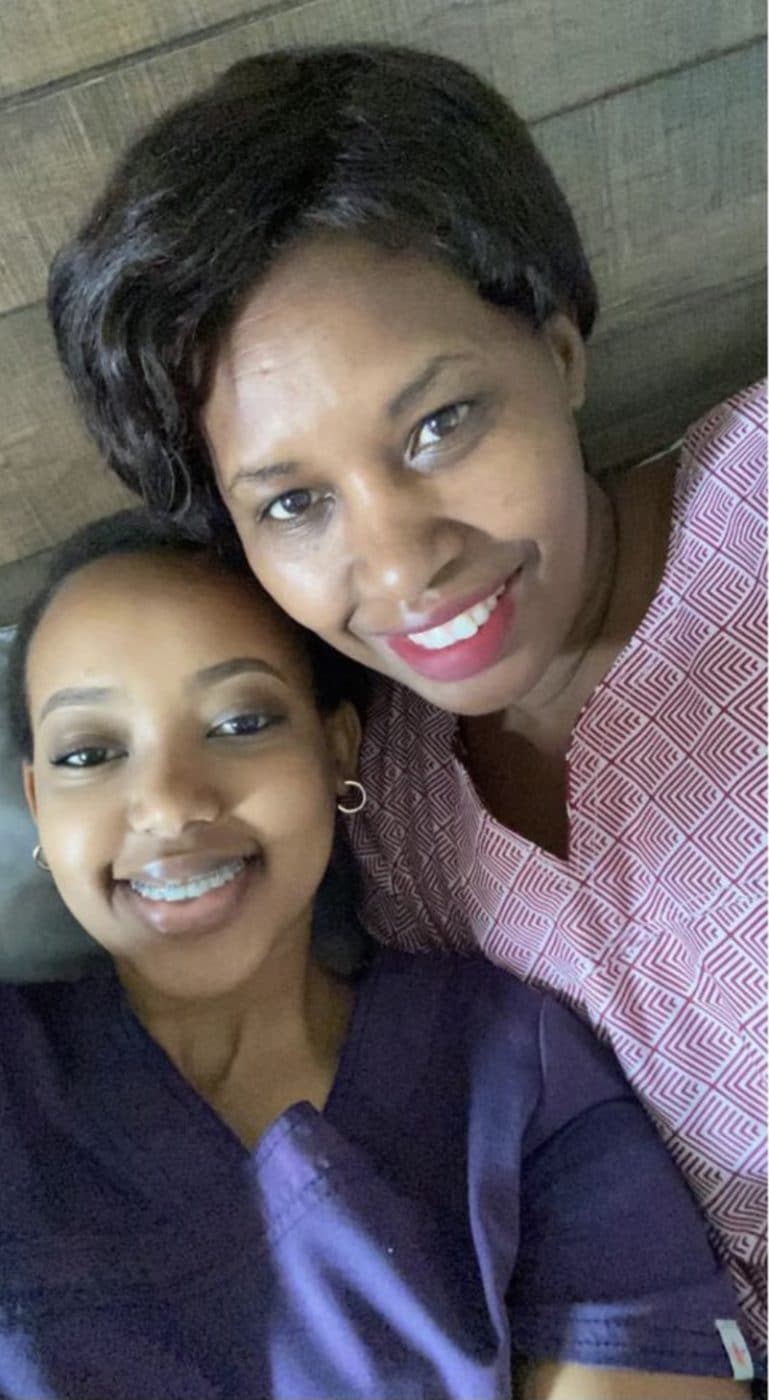 Deborah Ntabwoba and her mother Specious Ufitinema