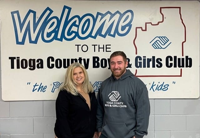 Jill Teeter, CEO of Tioga County Boys & Girls Club, with Robert