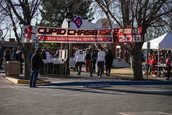 Runners get ready for the Cupid's Chase 5K in Mesilla on Saturday, Feb. 12, 2022. Nathan J Fish/Sun-News - lcsun-news.com