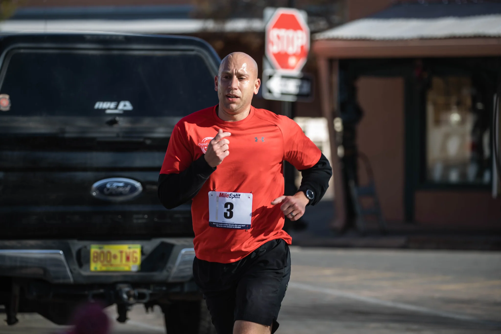 Runners finish at the Cupid's Chase 5K in Mesilla on Saturday, Feb. 12, 2022. Nathan J Fish/Sun-News - lcsun-news.com