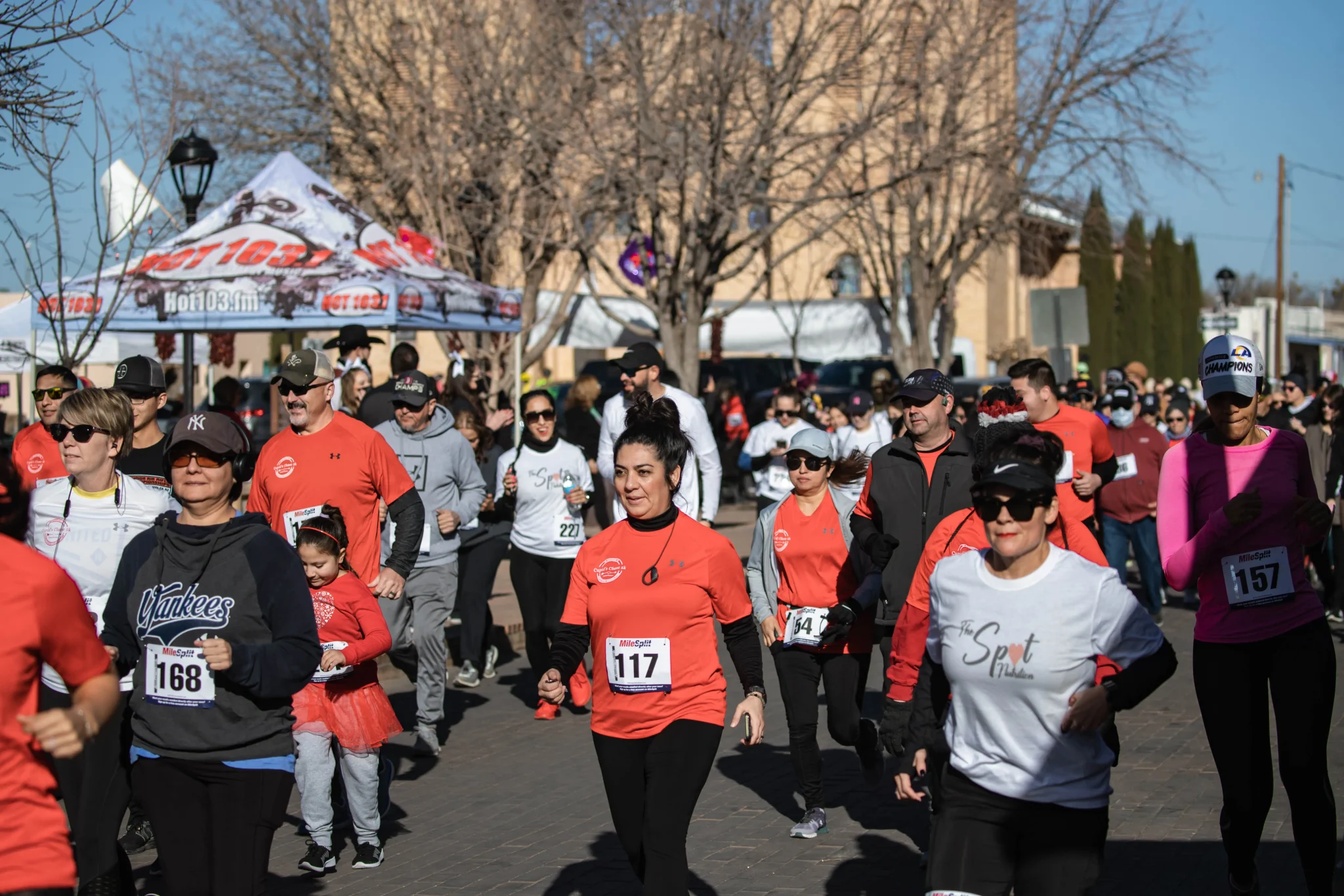 Runners start the Cupid's Chase 5K in Mesilla on Saturday, Feb. 12, 2022. Nathan J Fish/Sun-News - lcsun-news.com