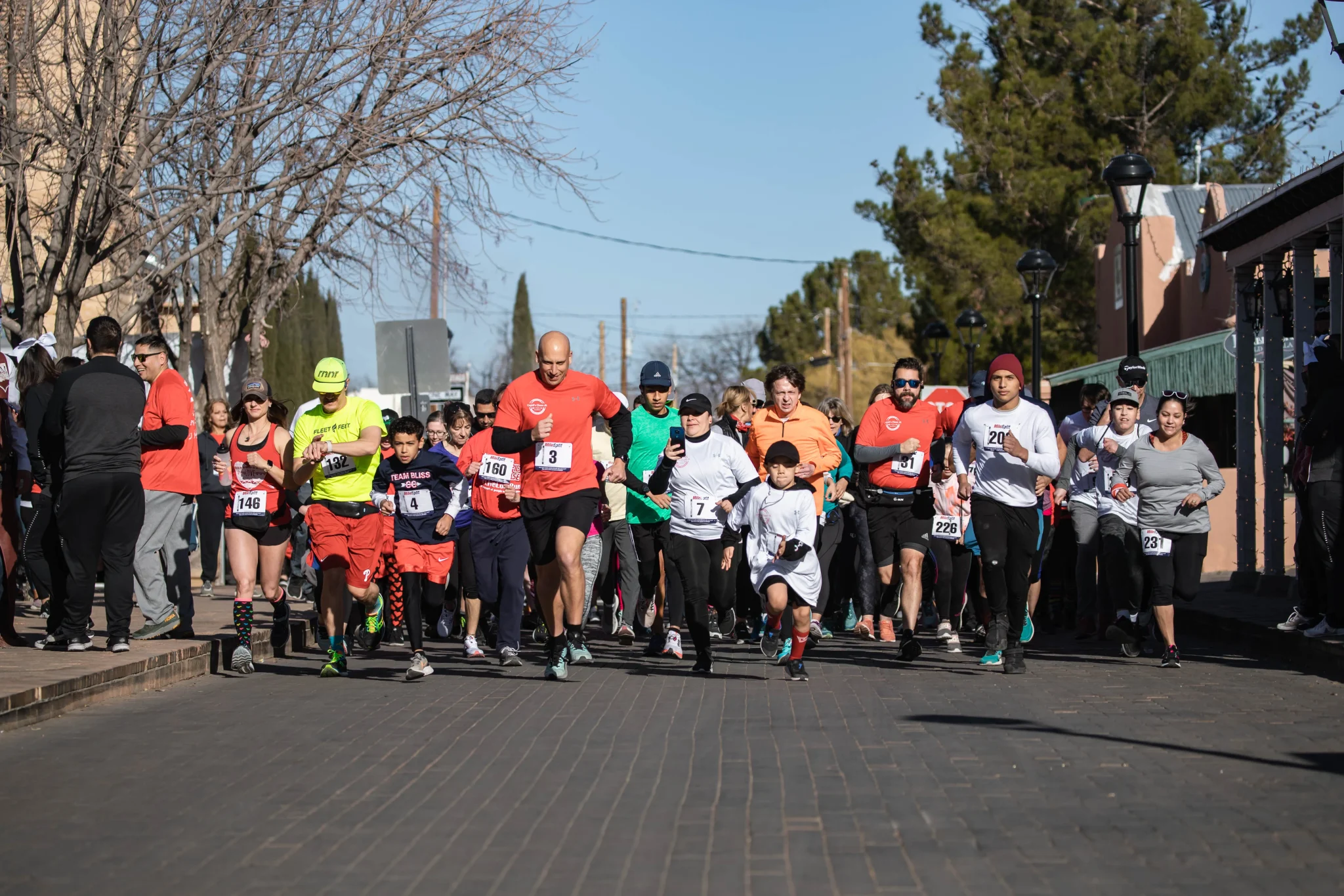 Runners start the Cupid's Chase 5K in Mesilla on Saturday, Feb. 12, 2022. Nathan J Fish/Sun-News - lcsun-news.com