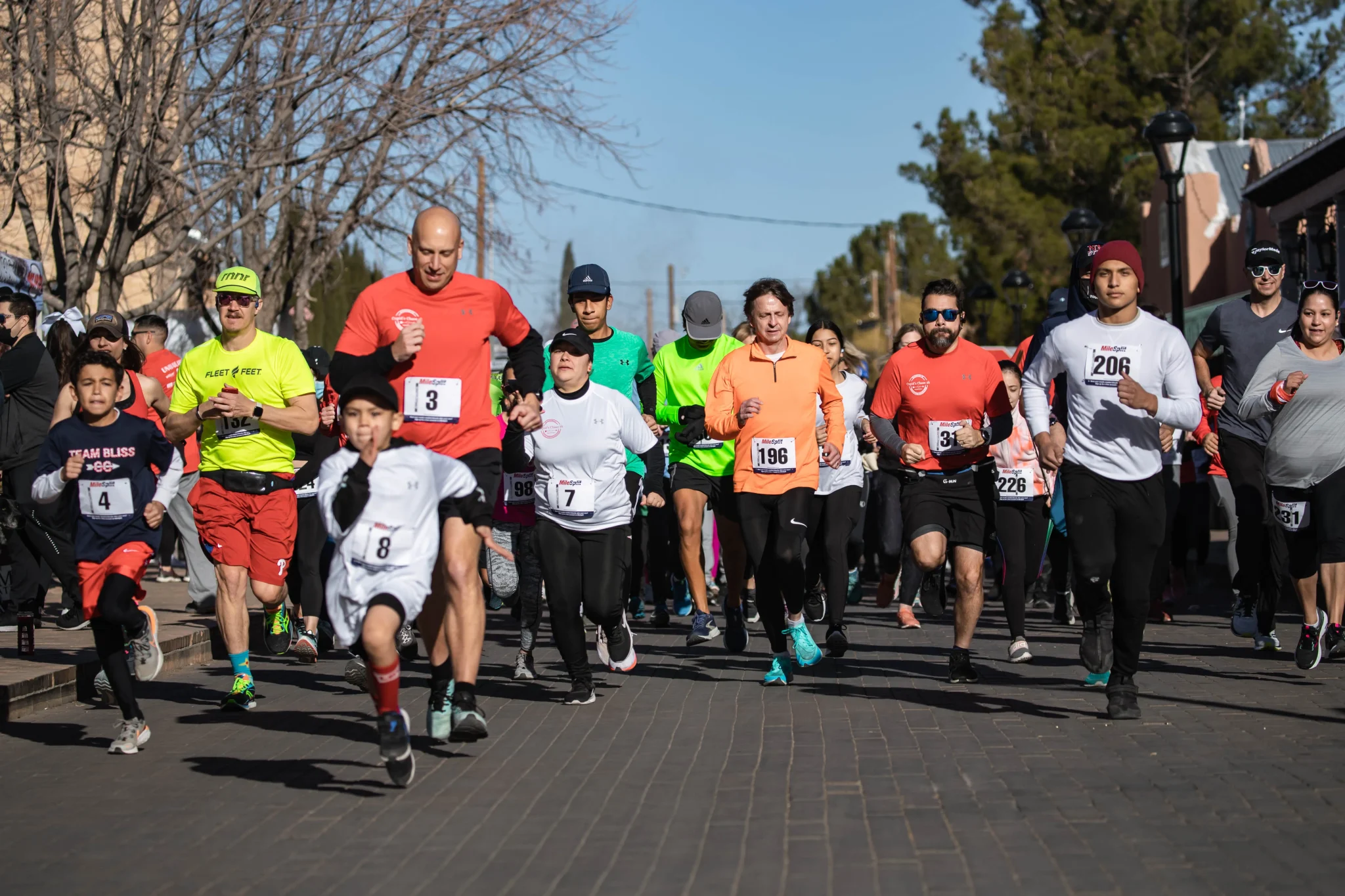 Runners start the Cupid's Chase 5K in Mesilla on Saturday, Feb. 12, 2022. Nathan J Fish/Sun-News - lcsun-news.com