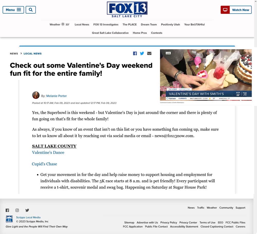 Check out some Valentine's Day weekend fun fit for the entire family! Salt Lake City, Utah. - fox13now.com