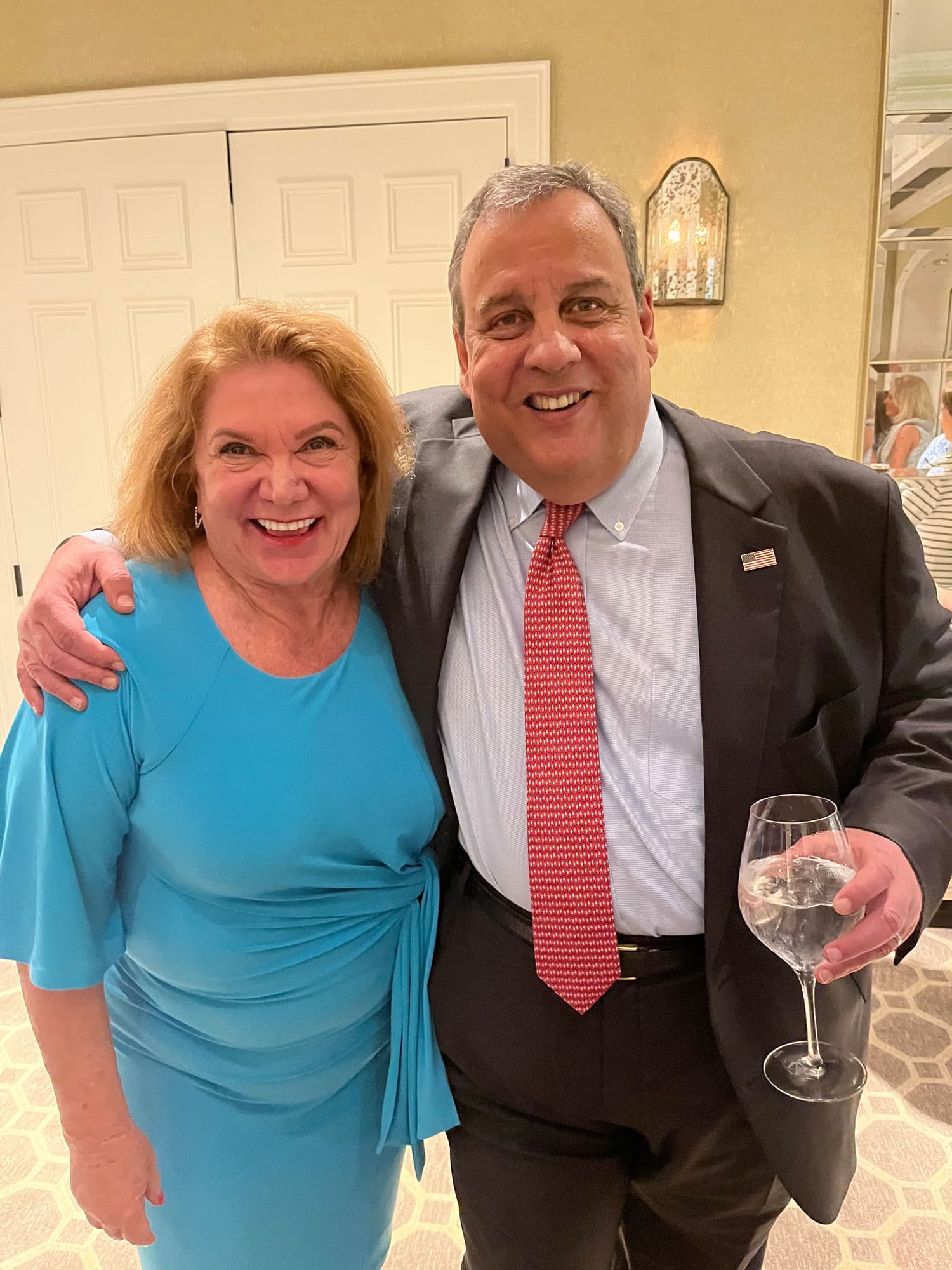 Community Options Enterprises Trustee Gail Gordon with former NJ Governor Chris Christie