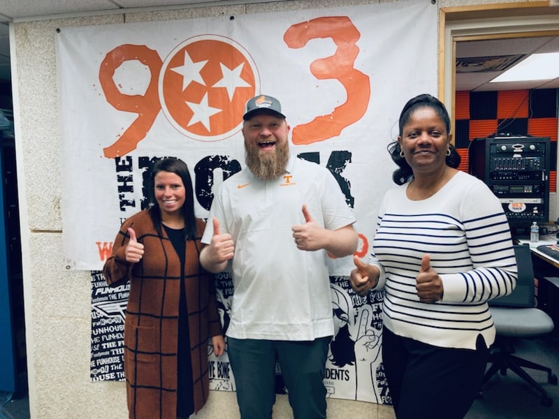 Kim Matt and Marie at 90.3 WUTK The Rock discussing the 2023 Cupid's Chase 5k