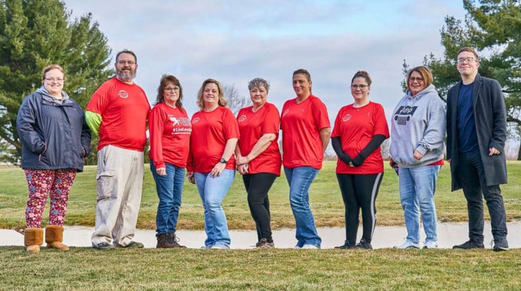 From left to right: Laura Nolte, Medical Coordinator; Tim Hawk, ED; Barb Davis, Administrative Assistant; Mandy McCommon, Fiscal Liaison; Tammy Klish, Recruiting Coordinator; Tamara Oviatt, Director of Residential Services; Sylvia Confer, Medical Coordinator; Claudia McIntyre, Nurse; Jacob Lavrich, Program Specialist. Community Options, Inc. of Northwest, Pennsylvania provides community-based residential and employment support services to individuals with disabilities living in the Butler County, PA including areas such as Butler, Cranberry Township, Fombell, West Sunbury and Zelienople.