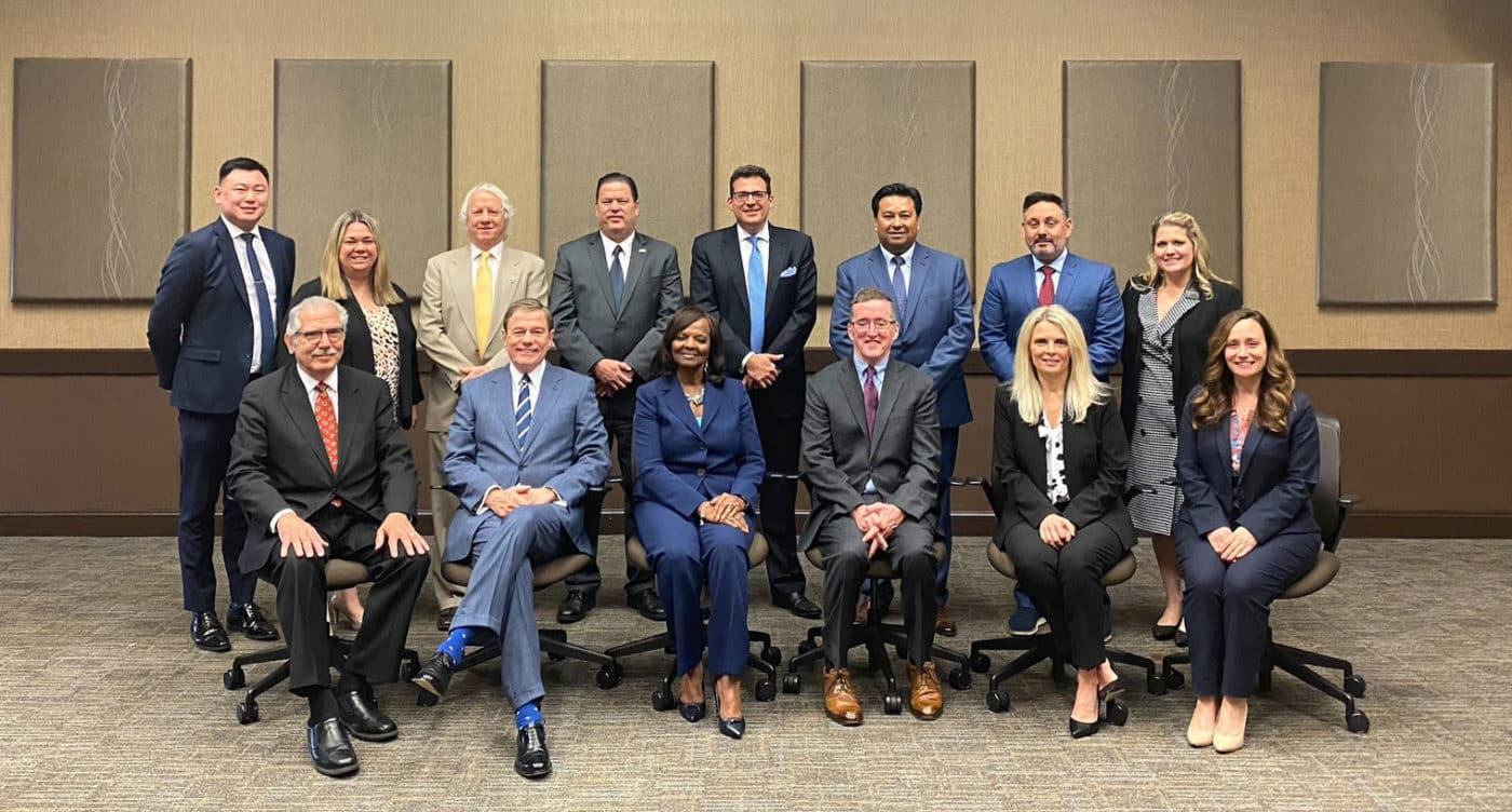 Community Options’ trustees and officers at the annual Board of Directors meeting at the Union League Liberty Hill on May 21, 2023.