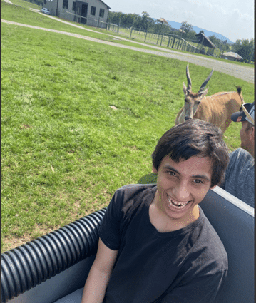Drew took a trip to Lake Tobias where he enjoyed feeding the animals